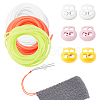 6Pcs 3 Colors Oval 2-Hole Plastic POM Cord Locks FIND-OC0003-23B-1