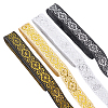 14M 4 Styles Ethnic Style Embroidery Polyester Ribbons OCOR-FG0001-45-1