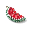 TOHO Glass Seed Beaded Watermelon Pendants PALLOY-MZ01124-3