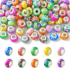 100Pcs 10 Colors Opaque Resin European Beads RPDL-CJ0001-07-3