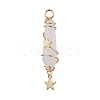 3Pcs 3 Styles Natural Quartz Crystal Pointed Copper Wire Wrapped Faceted Bullet Big Pendants PALLOY-JF03572-01-3