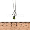 Christmas Snowflake Brass Micro Pave Cubic Zirconia Pendants Necklaces NJEW-L468-01P-B01-5