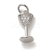 Brass Micro Pave Cubic Pendants KK-U027-07P-01-1
