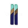 Opaque Resin & Walnut Wood Big Pendants RESI-D060-C-04-2