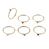 304 Stainless Steel Rhinestone Finger Rings for Women SA-CBAB767-26B-G-4