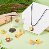 18Pcs 6 Styles Resin Chick & Stump with Mushroom Ornaments DJEW-TA0001-41-8