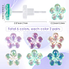 12 Pairs 6 Colors Resin Stud Earrings EJEW-SP0001-13-2