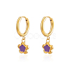 304 Stainless Steel Flower Dangle Earrings for Women BI5693-1-1
