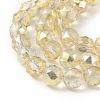 Transparent Electroplate Glass Beads Strands EGLA-F154-FR01-3