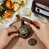 Black Walnut Wood Badge Packing Magnetic Boxes with Acrylic Visible Window Lid CON-WH0095-239B-01-3