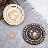 CREATCABIN 2Pcs 2 Colors Round Wood Bracelet Display Trays AJEW-CN0001-72-4