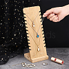 Detachable Rectangle Wooden Slant Back Necklace Display Stands NDIS-WH0009-15-4