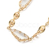 Faceted Teardrop Glass Beads Bib Necklaces NJEW-R263-13G-2