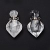 Natural Quartz Crystal Perfume Bottle Pendants G-D058-11P-03-3