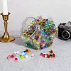 Hexagon Plastic Screw Top Bead Jars with White Lid CON-WH20029-001B-7