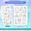 4 Sheets 11.6x8.2 Inch Stick and Stitch Embroidery Patterns DIY-WH0455-110-2