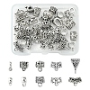 40Pcs 10 Styles Tibetan Style Alloy & CCB Plastic Tube Bails FIND-FS0002-41-1