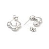 Non-Tarnish 304 Stainless Steel Rectangle Stud Earrings EJEW-P202-06P-2