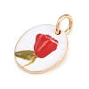 304 Stainless Steel Enamel Pendants STAS-L312-03G-02-2