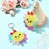 Plastic Beaded Pendant Keychain HJEW-CJC0009-01P-6