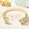 Brass Micro Pave Clear Cubic Zirconia Bracelets BJEW-M053-03G-4