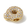 Brass Micro Pave Cubic Zirconia Beads KK-P290-61G-Q-2