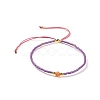 Adjustable Natural Yellow Aventurine Braided Bead Bracelets BJEW-F391-A17-6