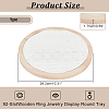 92-Slot Wooden Ring Jewelry Display Round Tray EDIS-WH0030-20A-2