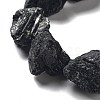 Raw Rough Natural Black Tourmaline Beads Strands G-J388-A12-01-3
