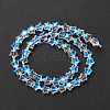 Transparent Glass Beads Strand GLAA-F112-02I-4