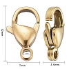 Ion Plating(IP) 304 Stainless Steel Lobster Claw Clasps STAS-H353-D-02G-3