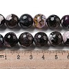 Faceted Natural Fire Crackle Agate Beads Strands G-F447-12mm-N15-5