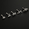 G23 Titanium Micro Pave Clear Cubic Zirconia Labrets WG4B733-05-3