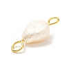 Natural Cultured Freshwater Pearl Beads Links Connectors PALLOY-JF00943-02-3