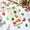48Pcs 24 Styles Christmas Theme Opaque Resin Cabochons RESI-CJ0004-82-6