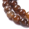 Natural Striped Agate/Banded Agate Beads Strands X-G-G582-6mm-55-3