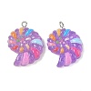 Opaque Resin Pendants RESI-Z040-06P-05-1