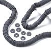 Flat Round Handmade Polymer Clay Beads CLAY-R067-10mm-41-5