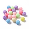 Spray Painted Acrylic Beads OACR-E009-04A-1