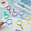 48Pcs 8 Colors Plastic Handheld Magnifier for Children DIY-WA0001-02-3