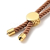 Half Finished Twisted Milan Rope Slider Bracelets FIND-G032-01G-21-4
