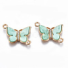 Eco-Friendly Alloy Micro Pave Clear Cubic Zirconia Links Connectors ENAM-Q437-058B-NR-1