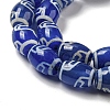 Blue Tibetan Style dZi Beads Strands TDZI-NH0001-C02-01-4