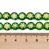 Handmade Millefiori Glass Flat Round Bead Strands LK-P011-21-2