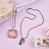 5M Rainbow Color 304 Stainless Steel Ball Chains STAS-SZ0002-22B-3