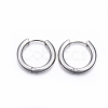 Tarnish Resistant 202 Stainless Steel Huggie Hoop Earrings A-EJEW-F111-14mm-P-1