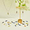 36Pcs 9 Styles Natural Mixed Gemstone Pendants PALLOY-AB00131-5