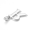 Non-Tarnish 304 Stainless Steel Pendants STAS-F106-95P-R-2