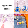 16Pcs 8 Colors Electroplated Resin Pendants CRES-FP0001-12-4