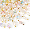 48Pcs 12 Styles Acrylic & Natural Pearl Flower Pendants PALLOY-CW00007-3